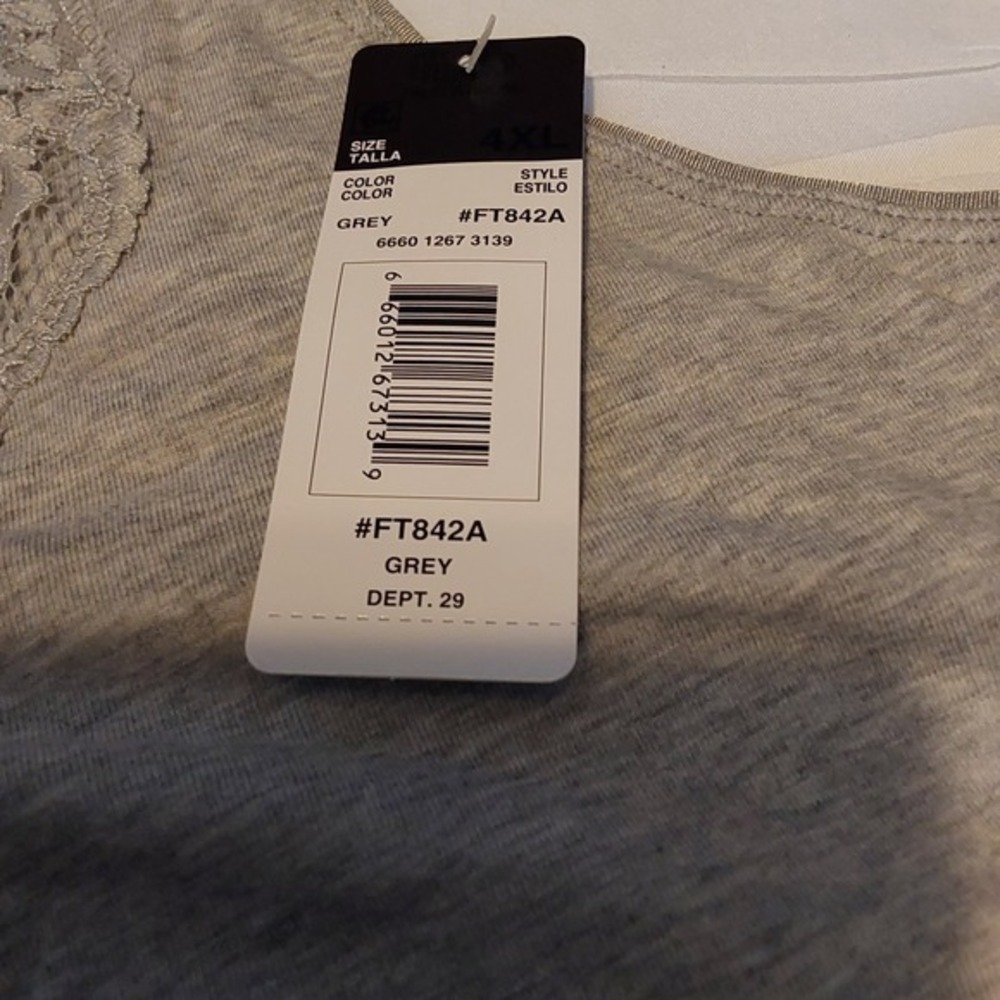 NWT-Fruit Of The Loom Women's 4XL Grey‎ Wirefree Back Smoothing Bralette - Picture 5 of 10